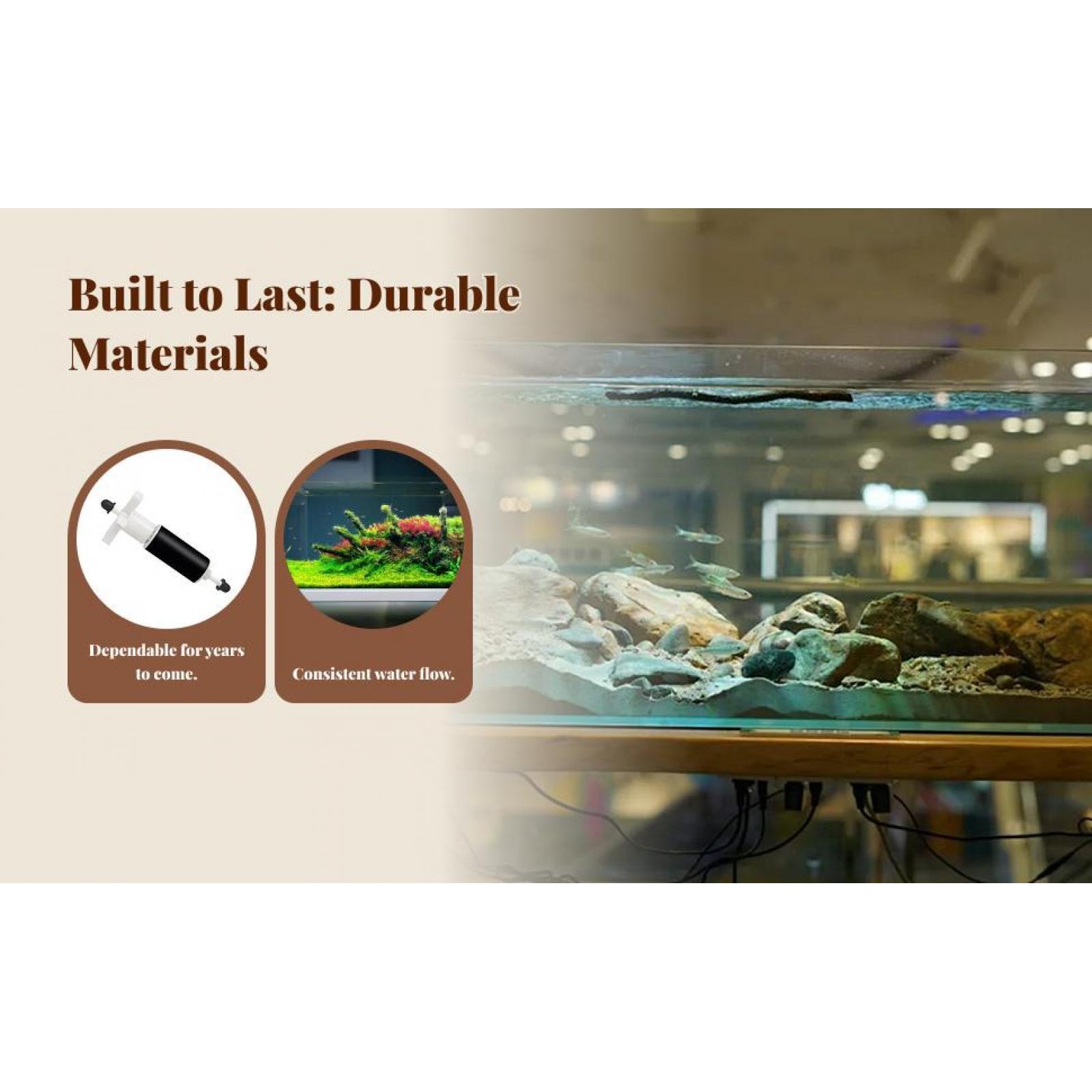 Aquarium Fish Maintenance - 水槽・フィッシュタンク用ポンプ交換インペラ ABS製 ステンレス製軸 メンテナンスが簡単 低騒音設計