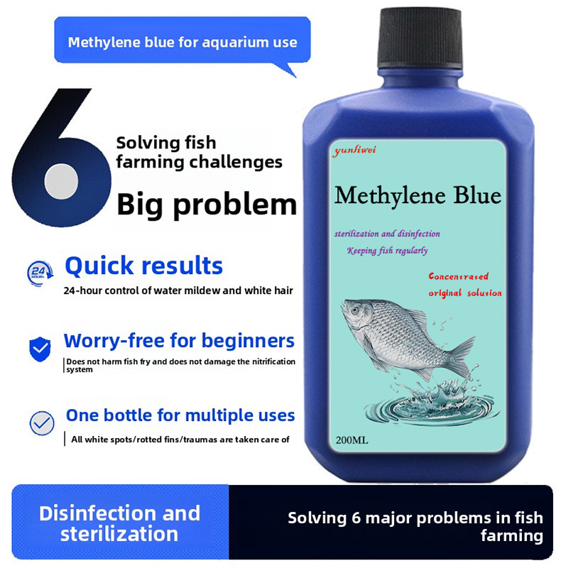 Aquarium Fish Medicine - 水族館装飾魚メチレン青水の澄清剤の安定化剤の水水水水水水水水水水水水水水水水水水水水族養殖の水水水水水水水水水水水水水水水水水水白い斑点および魚の病気の薬Koi Goldfish Bettaの水族館の取り外しのための200/500mlメチレン青の解決装飾的な魚メチレンブルーの水族館魚の消毒および殺菌 隔離魚コイの白い斑点の水の水水の水水メチ水メメチレンブルーの水族館魚の魚の消毒および殺菌 メメメチレンジンの水のメチレンブルー