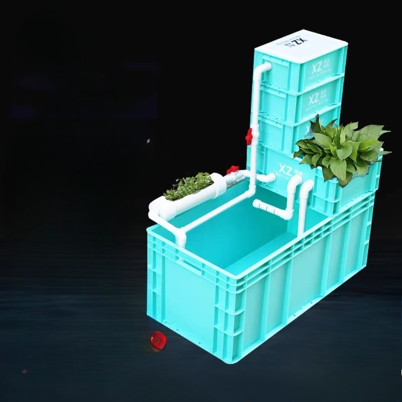 Aquarium Fish Low Maintenance - フィルター内蔵のカメ水槽、低メンテナンスで環境に優しい水生カメ・陸上カメ用のエコ湿地生息地、屋内/屋外で使用可能