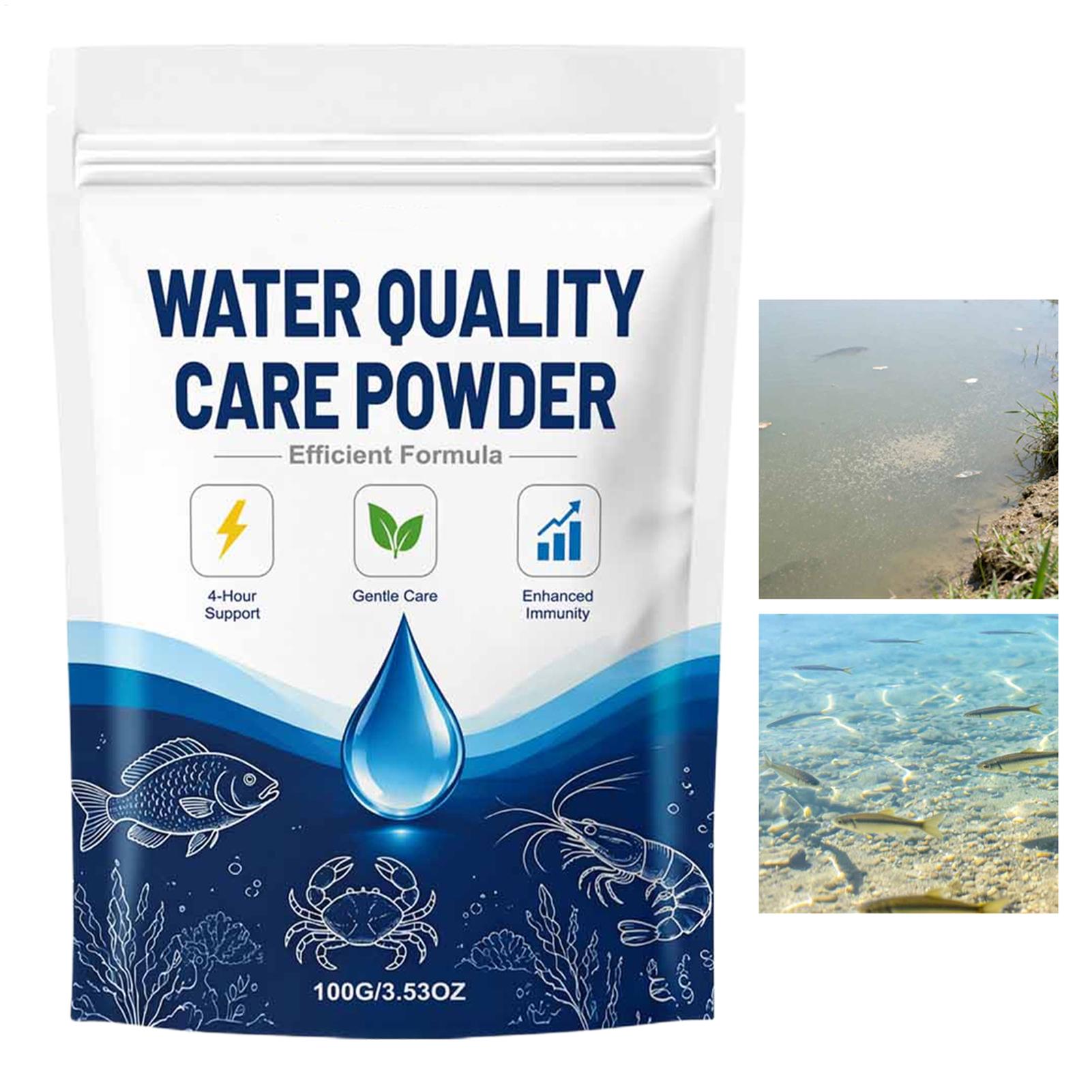 Aquarium Fish Medicine - 100 グラム水族館水浄化剤粉末濁水用長期持続クリア水槽クリーナー長期持続透明度消臭剤