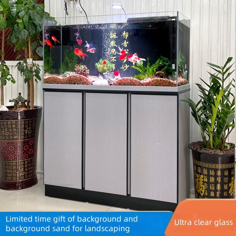Aquarium Fish Low Maintenance - 新型超透明厚ガラス水槽、低メンテナンス家庭用リビングルーム向け魚タンク