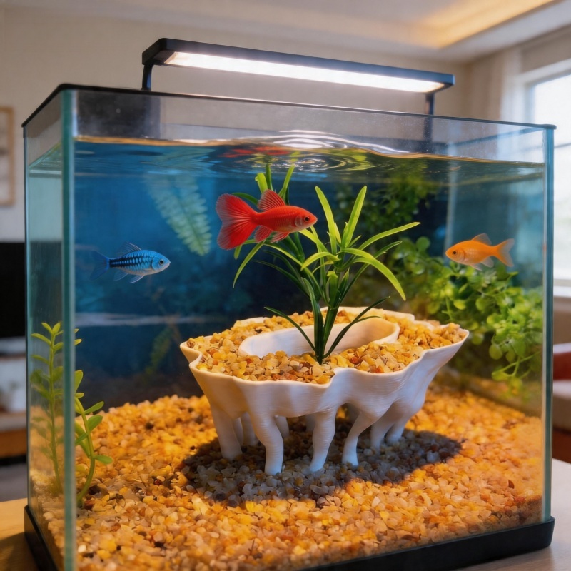 Aquarium Fish Pot - 3Dプリントされた木の根の形をした水槽用植物、植木鉢も水槽の装飾として使用可能
