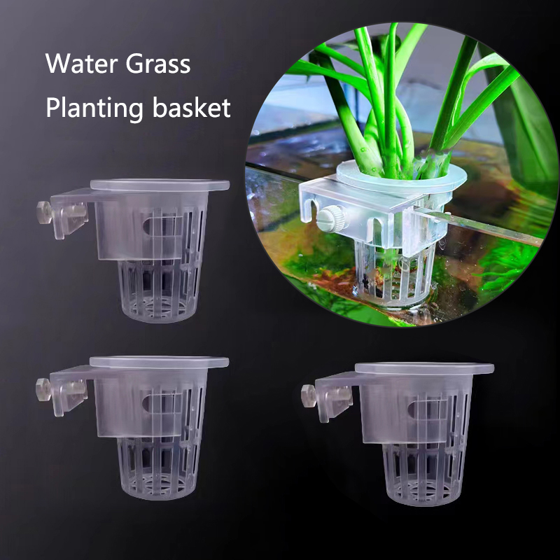 Aquarium Fish Pot - 水槽、水族館の植栽バスケット、水グラスカップ、植物ホルダーの吊り下げ水耕サポート、壁の植木鉢、新しい