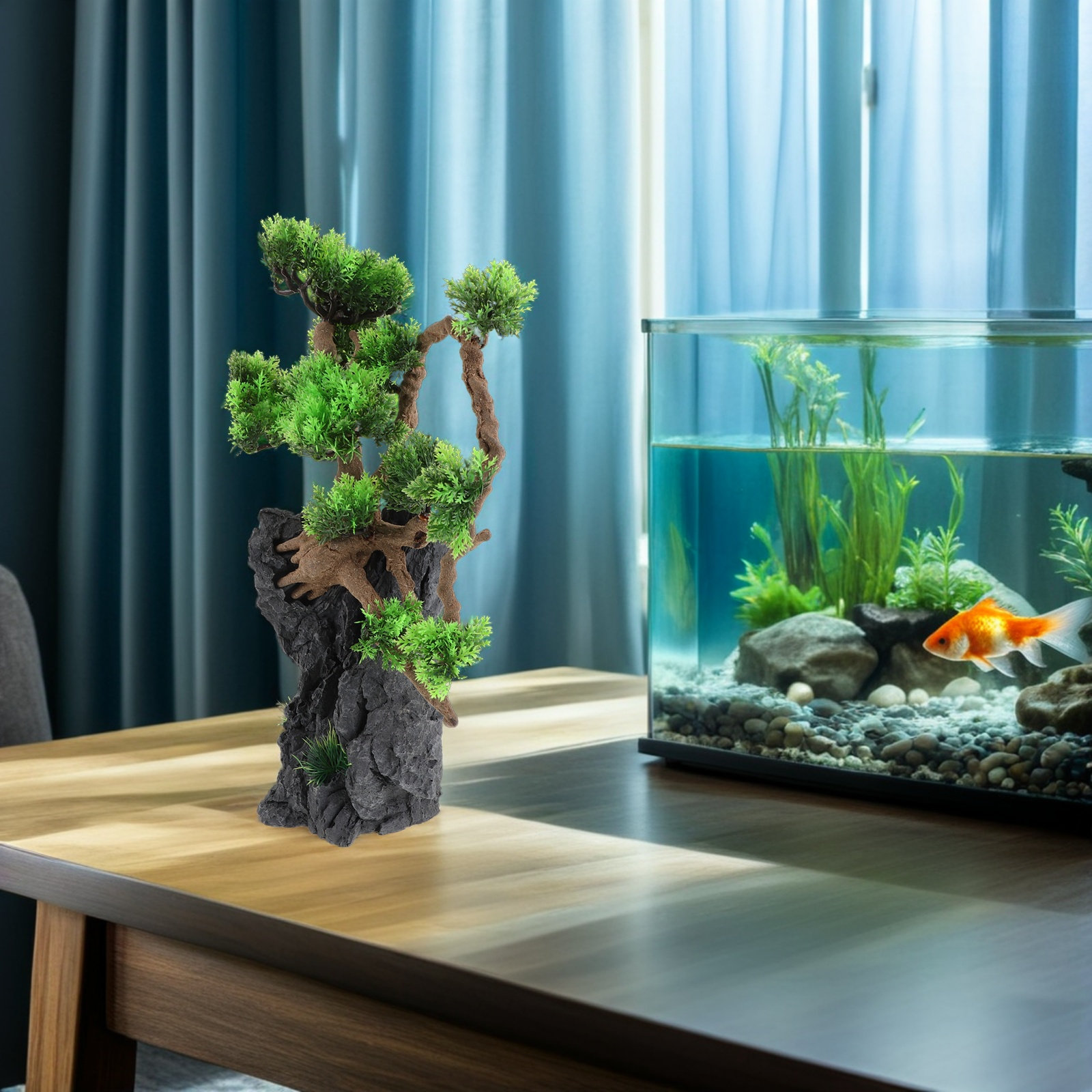 シミュレーション盆栽、リアルな背の高い水槽用植物、耐摩耗性の - Aquarium Fish Low Maintenance のレビューと価格
