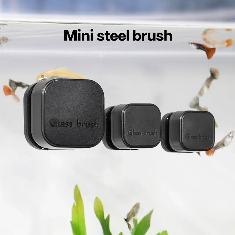 ミニスクエア磁気ブラシ水族館ガラスクリーナー傷つきにくいガラ - Aquarium Fish Maintenance のレビューと価格