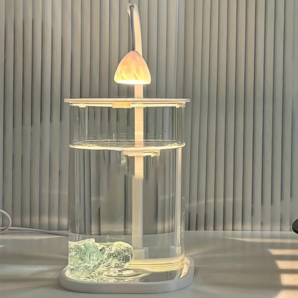 フレームレス蓋付きLED小型水槽、換気穴付き、安全な36V低 - Aquarium Fish Low Maintenance のレビューと価格