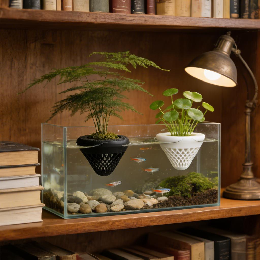 2個入りフローティングアクアリウムプラントホルダー、水槽用吊 - Aquarium Fish Pot のレビューと価格