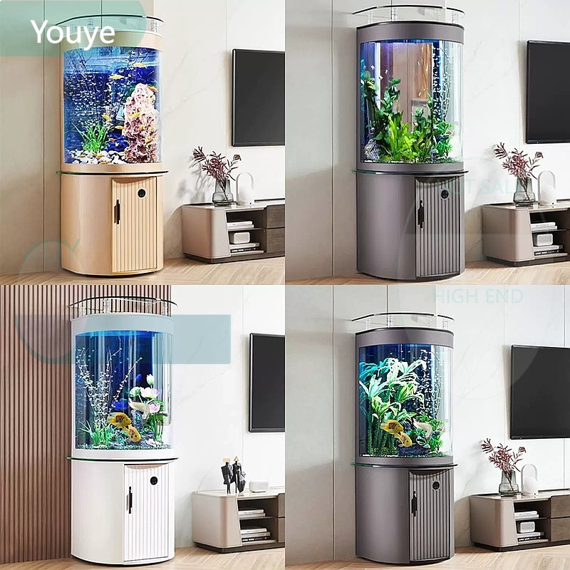 ZL半円底面フィルターガラス水槽デスクトップエコフレンドリー - Aquarium Fish Low Maintenance のレビューと価格