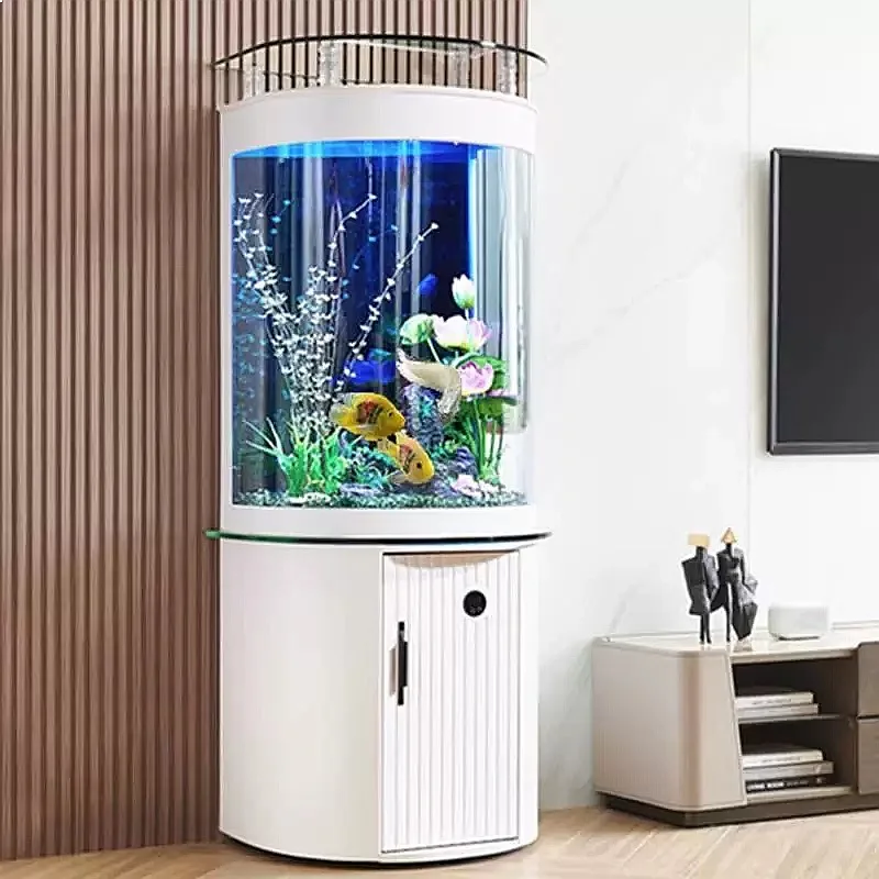 ZL半円底面フィルターガラス水槽デスクトップエコフレンドリー - Aquarium Fish Low Maintenance のレビューと価格