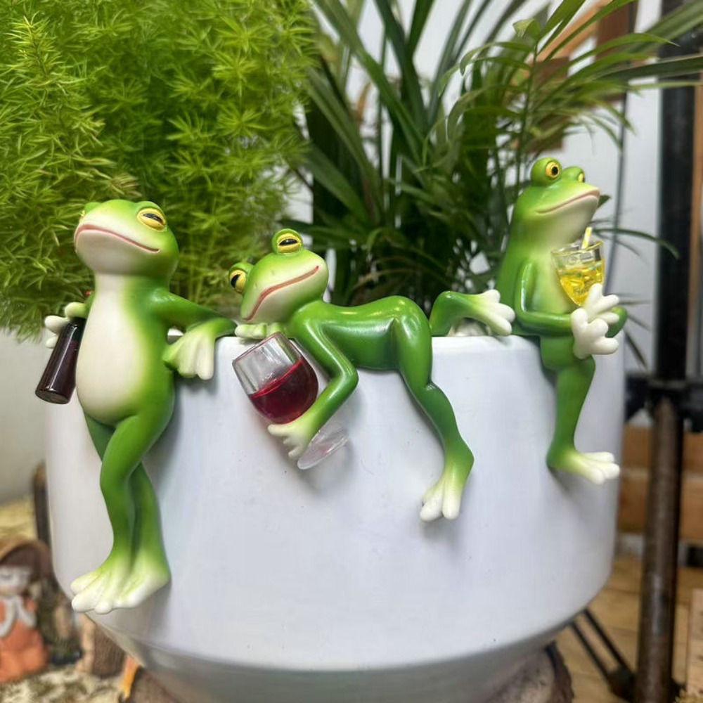 吊り下げ式植木鉢の縁飾りカエル装飾オーナメント樹脂製吊り下げ - Aquarium Fish Pot のレビューと価格