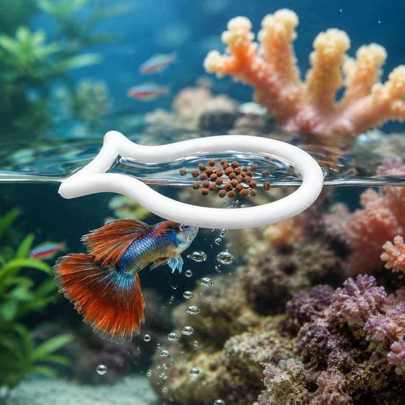 魚の形をした浮遊式餌リング 水槽用魚の餌濃縮サークル 魚タン - Aquarium Fish Medicine のレビューと価格