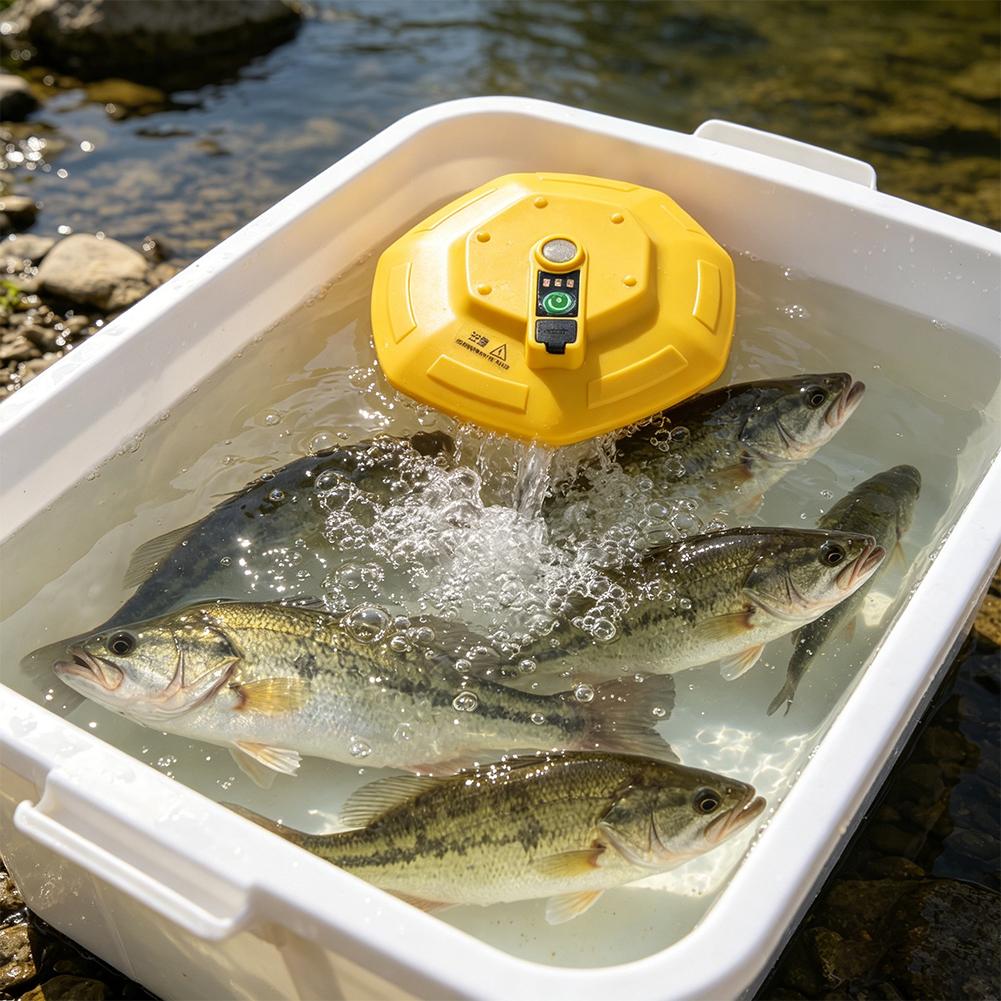 ワイヤレス充電式水槽酸素ポンプ、池の魚輸送や屋外釣り用のフロ - Aquarium Fish Maintenance のレビューと価格