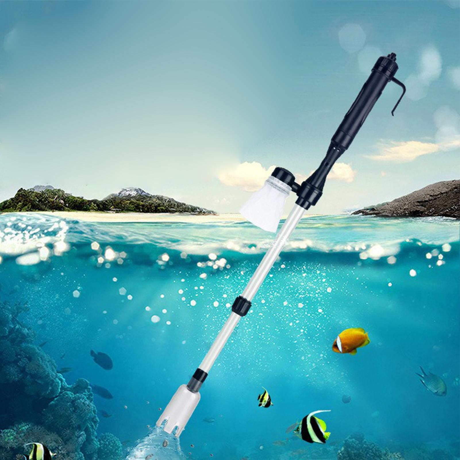 水槽用真空砂利クリーナー、調整可能な伸縮式USBポータブル水 - Aquarium Fish Maintenance のレビューと価格