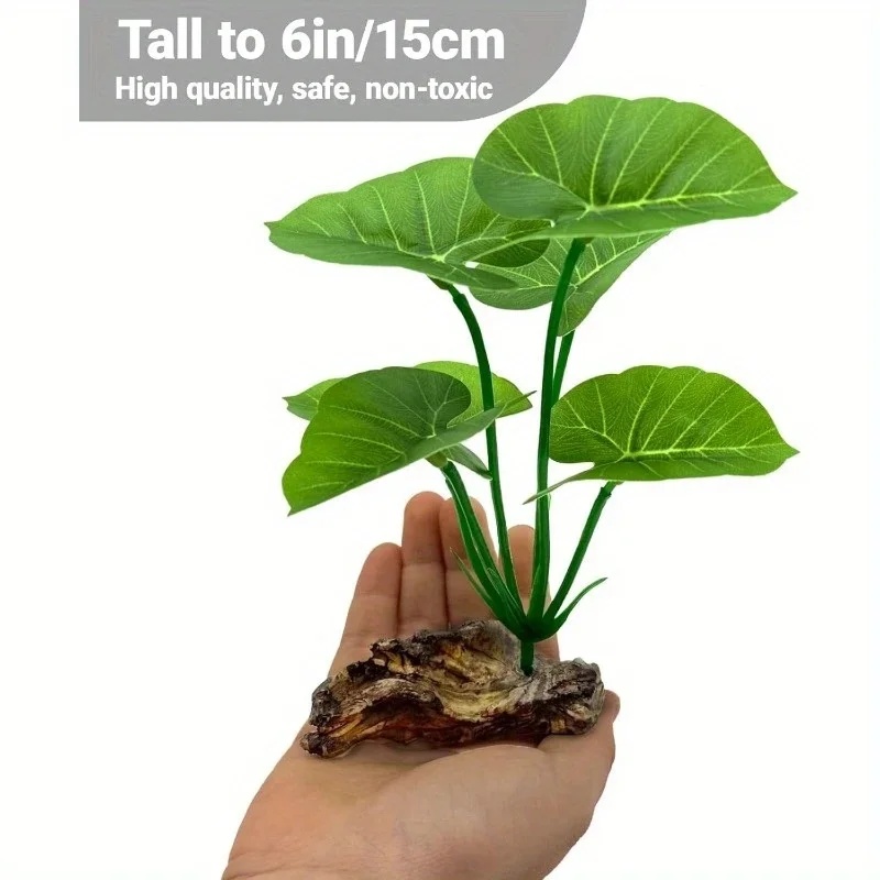 人工水槽用植物1個、リアルな浮葉、丈夫な茎、爬虫類テラリウム - Aquarium Fish Low Maintenance のレビューと価格
