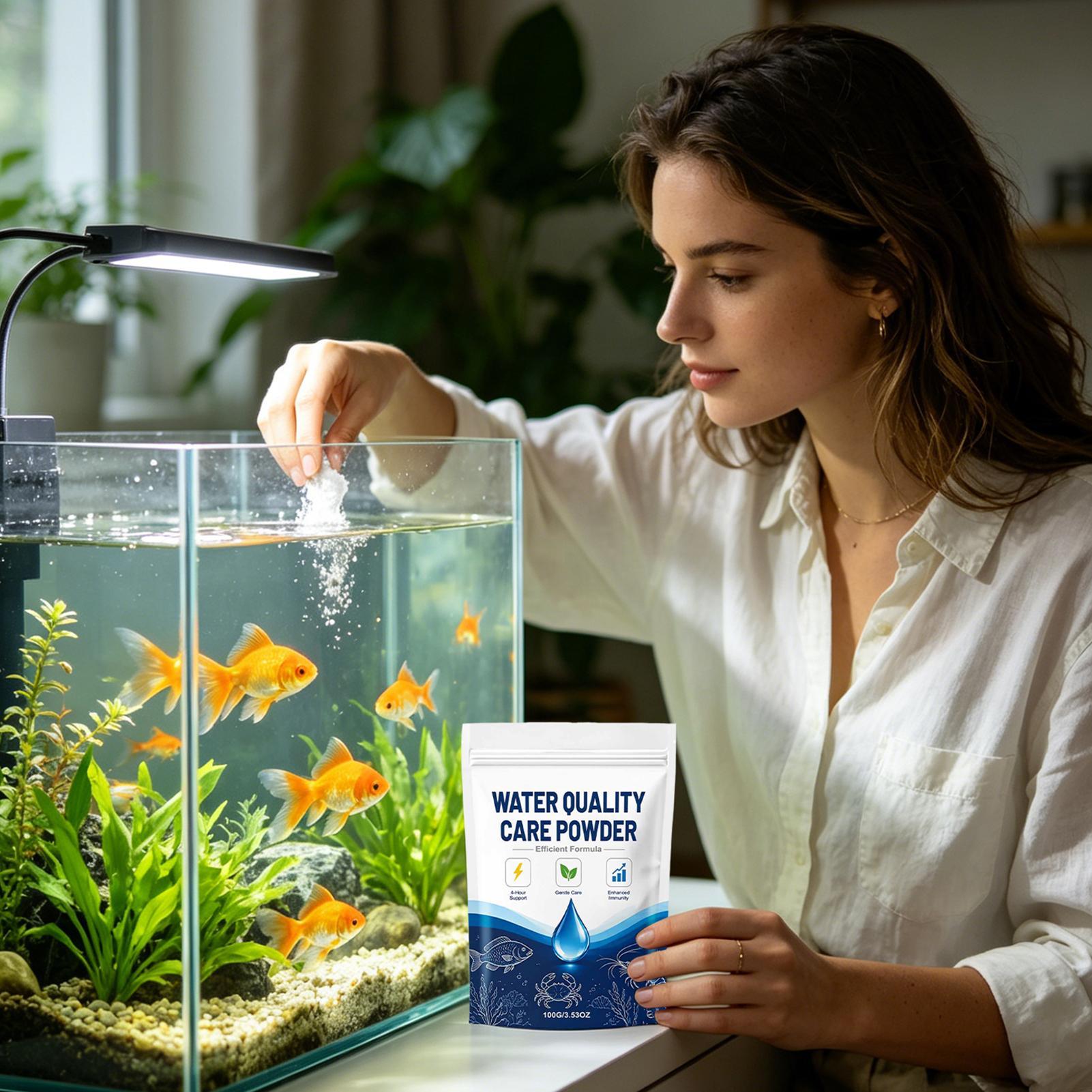100 グラム水族館水浄化剤粉末濁水用長期持続クリア水槽クリ - Aquarium Fish Medicine のレビューと価格