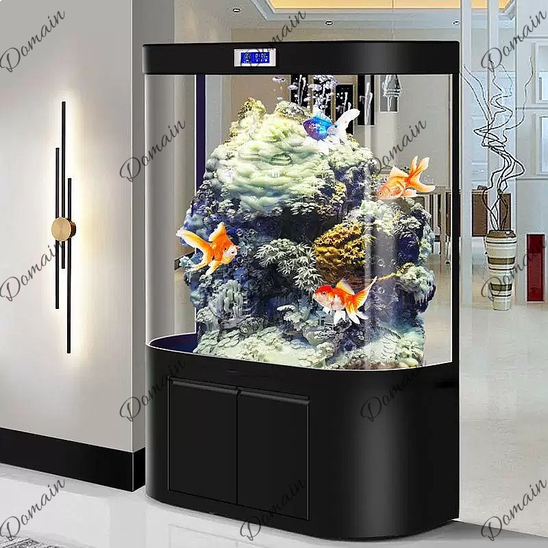 大型水槽 リビングルーム 床置き 底面フィルター 曲面フロー - Aquarium Fish Low Maintenance のレビューと価格